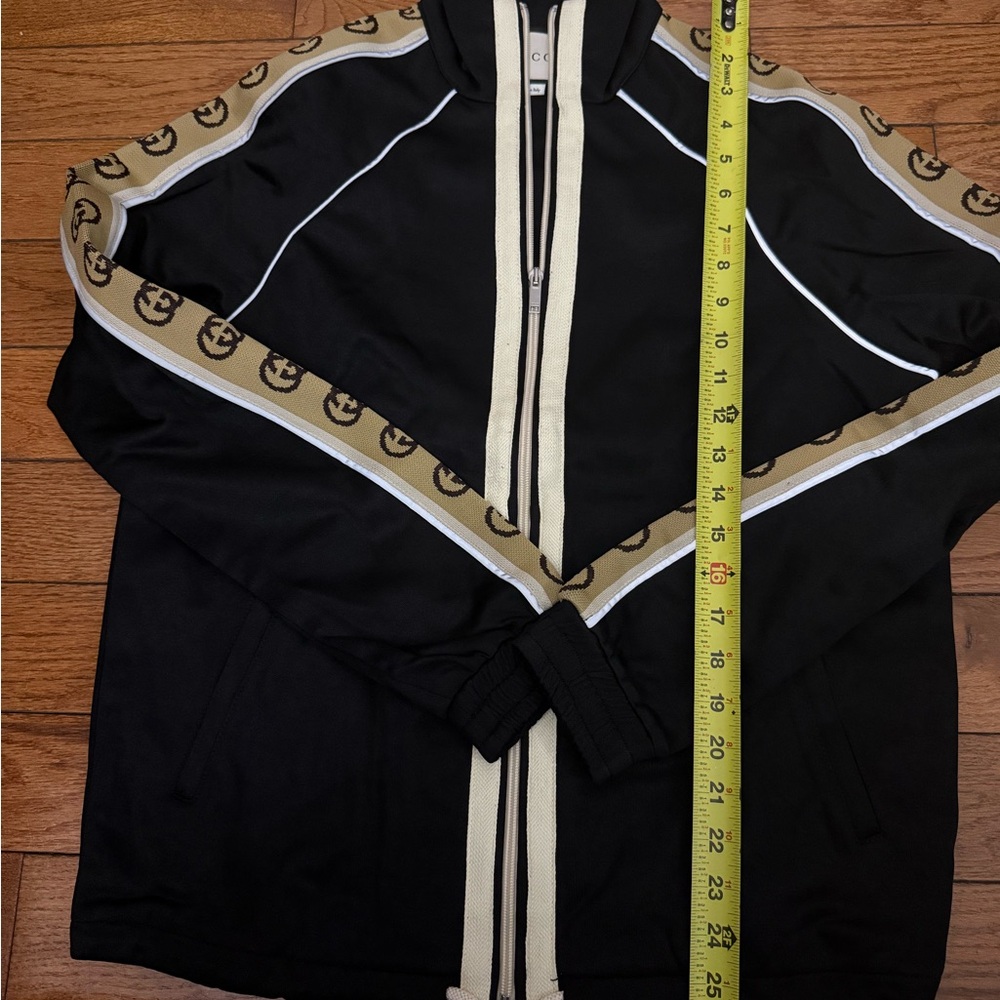 Gucci Black and Tan Zip jacket